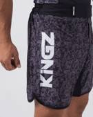 Kingz night camo grappling shorts -grey